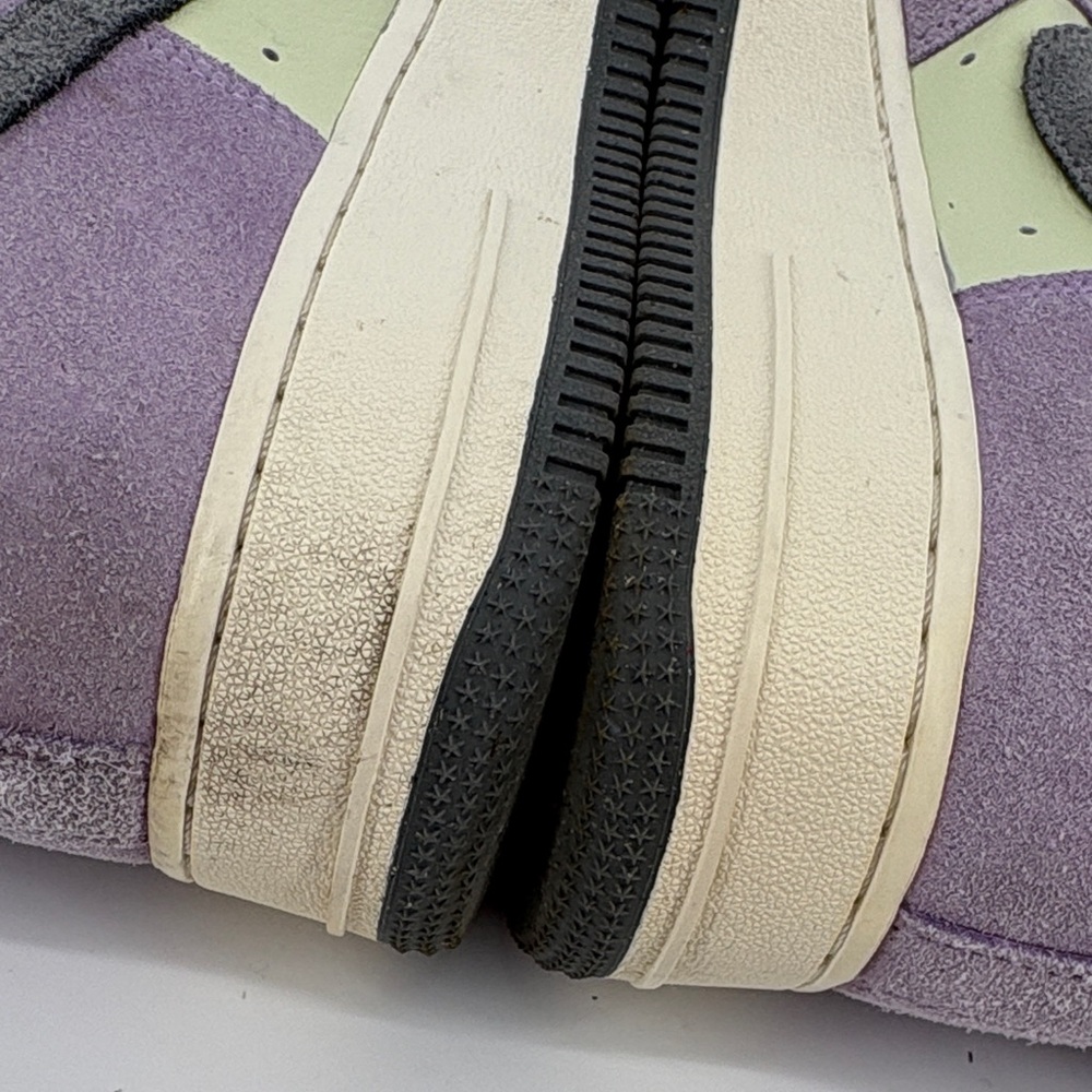 Nike Custom Air Force 1 High By You - Purple green and yellow Women's US 8 - Picture 4 of 11